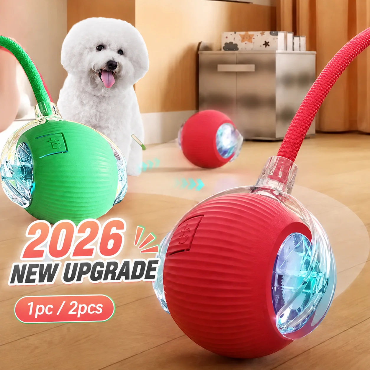 CalmPaws Smart Chase - Automatic Rolling Interactive Dog Toy