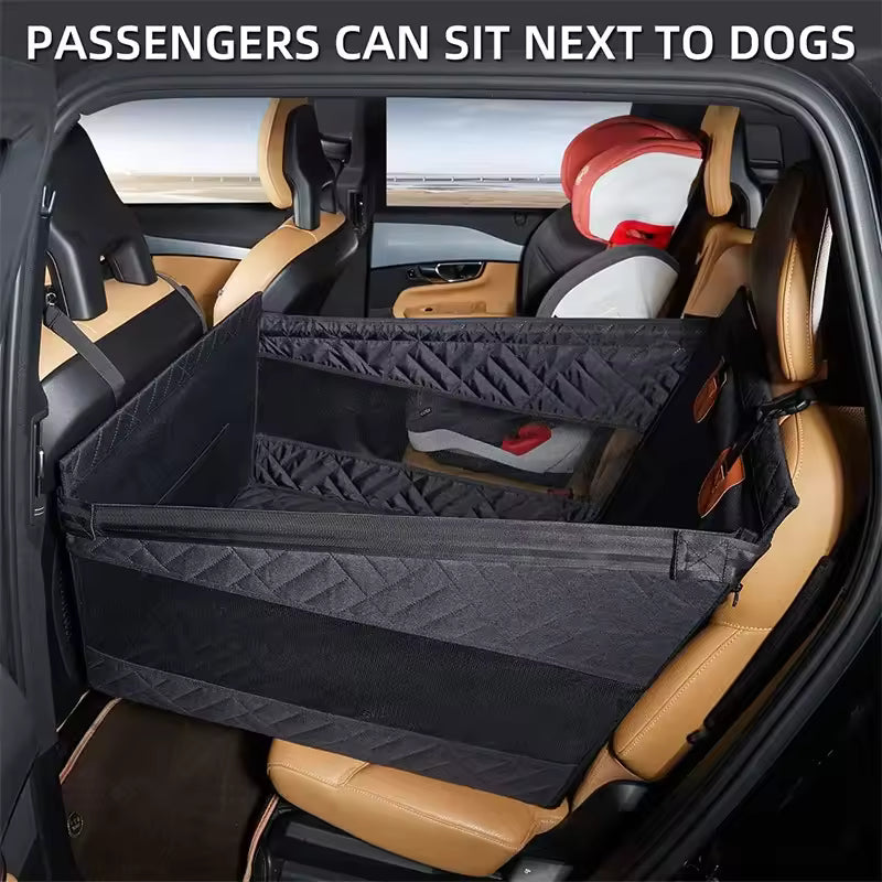 Full Coverage Pet Car Nest Bed - Black