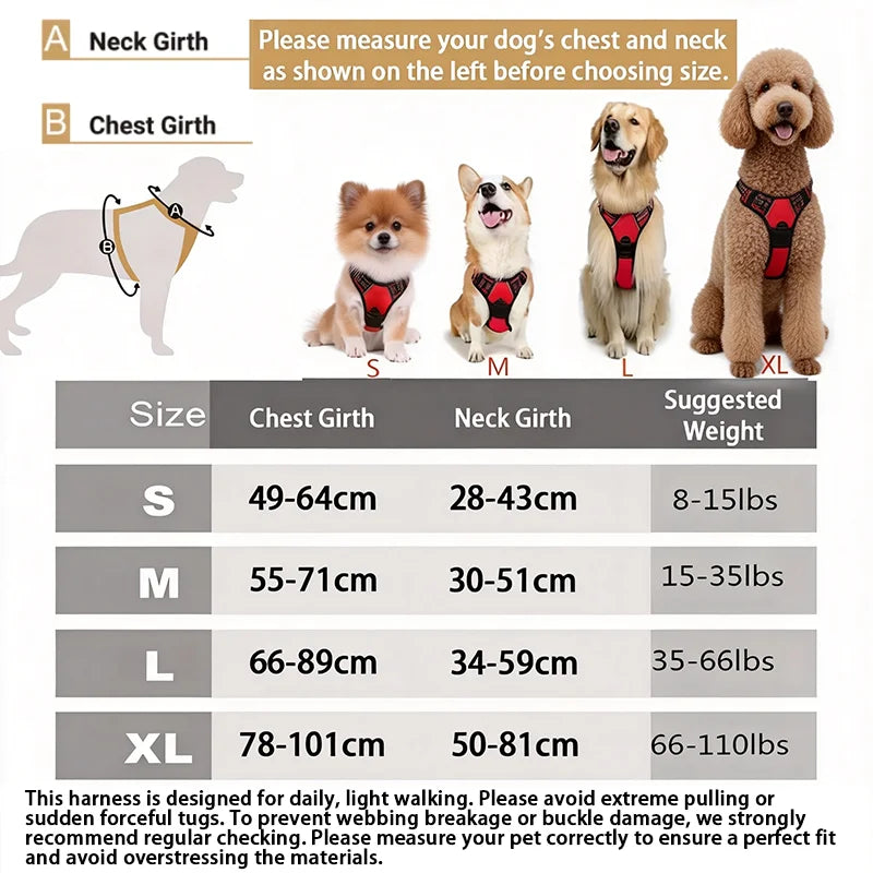 Adjustable No-Pull Dog Harness