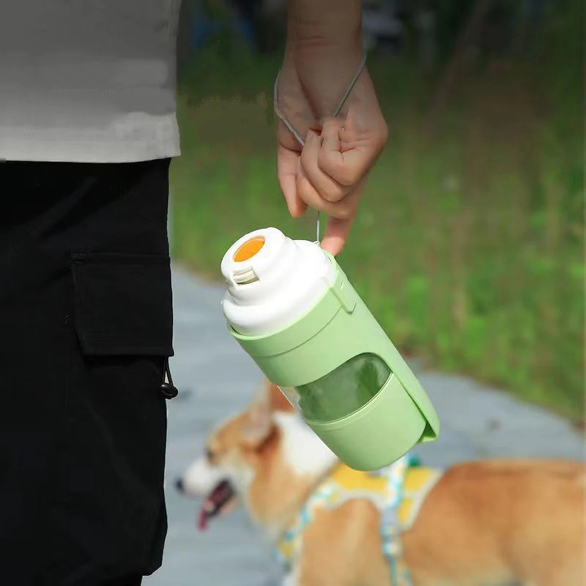 Portable Pet Water Bottle with Feeder
