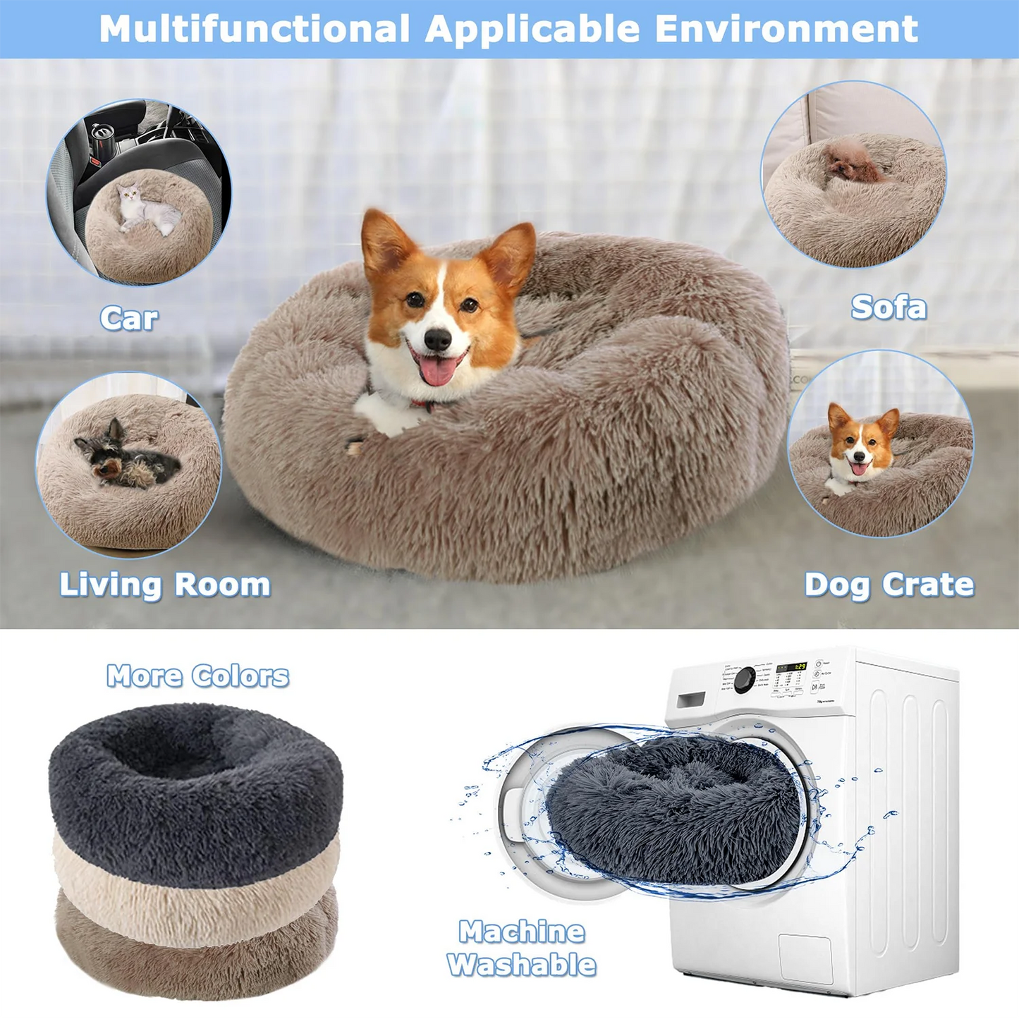 CalmPaws™ Anti-Anxiety Calming Pet Bed
