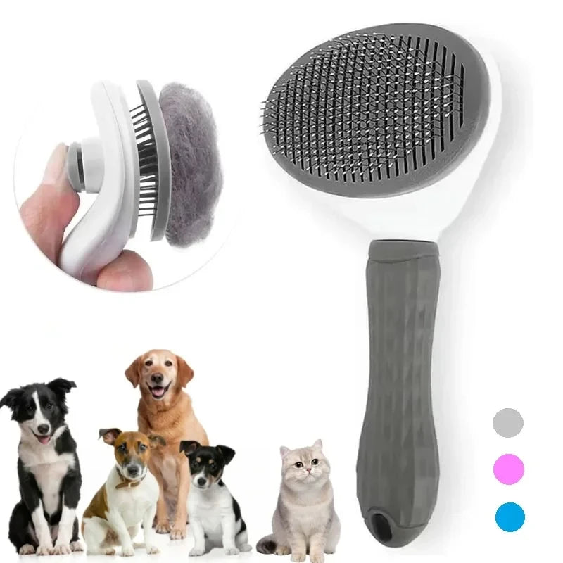 Self-Cleaning Grooming Brush for Dogs & Cats