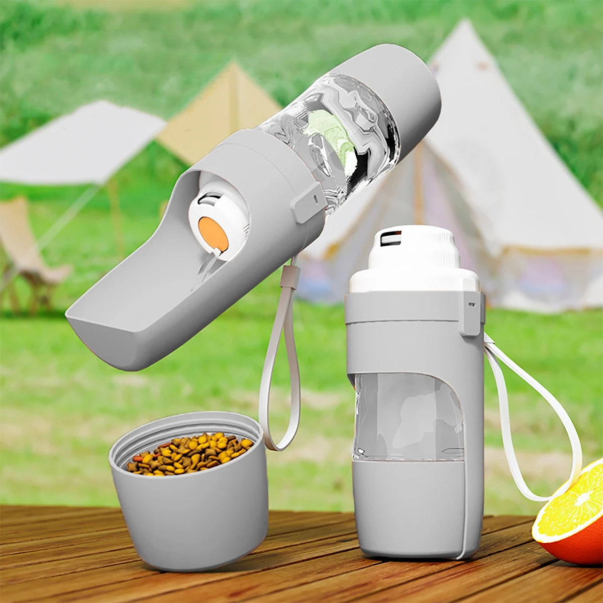 Portable Pet Water Bottle with Feeder