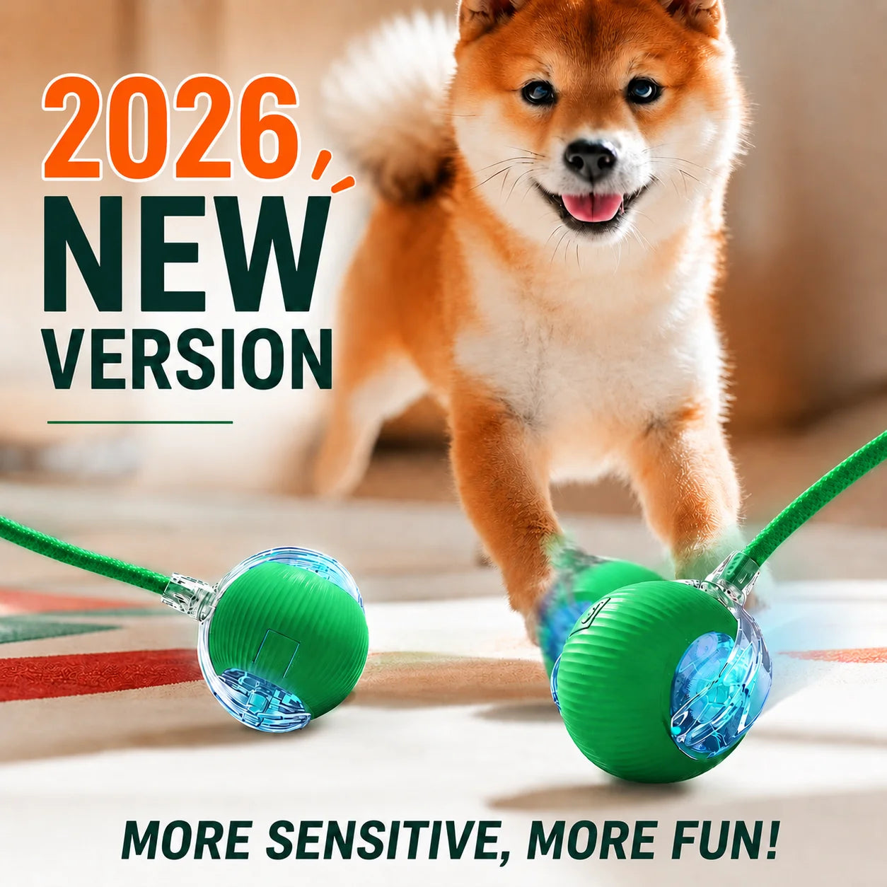 CalmPaws Smart Chase - Automatic Rolling Interactive Dog Toy