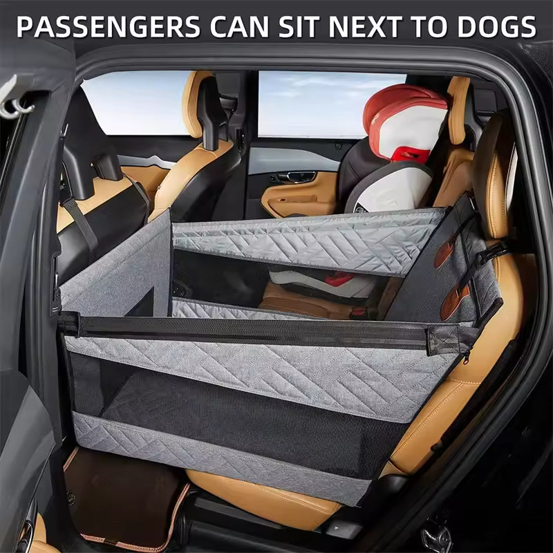 CalmPaws Full Coverage Pet Car Nest Bed - Gray
