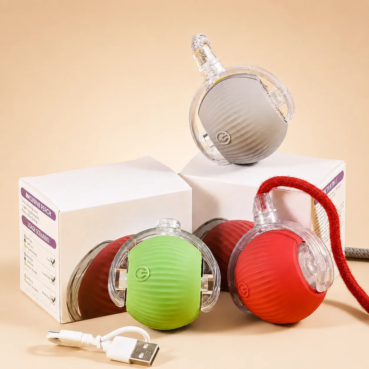 CalmPaws Smart Chase - Automatic Rolling Interactive Dog Toy